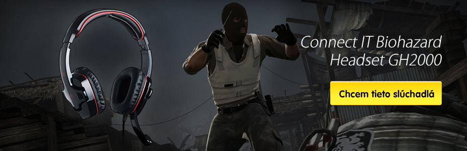 OKAY Tovar: Kvalitné herné slúchadlá Connect IT Biohazard