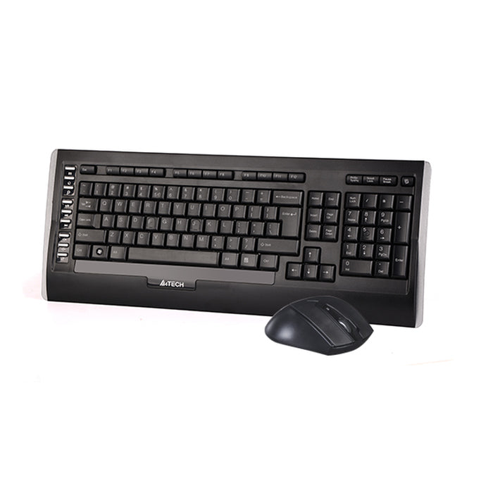 A4tech set bezdrôtovej klávesnice a optickej myši, USB, čierna VYBALENÉ