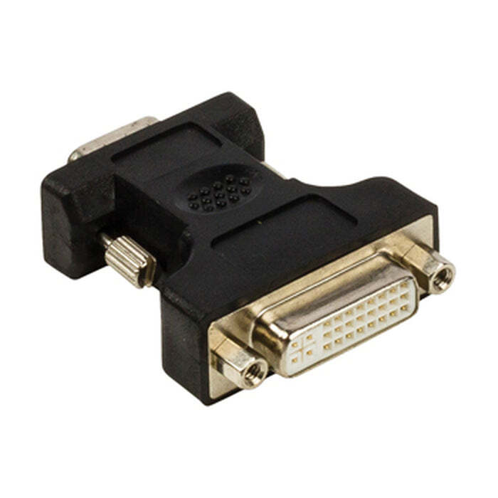 Adaptér VGA–DVI,zástrčka VGA –24+5pinová zásuvka DVI-I,čie
