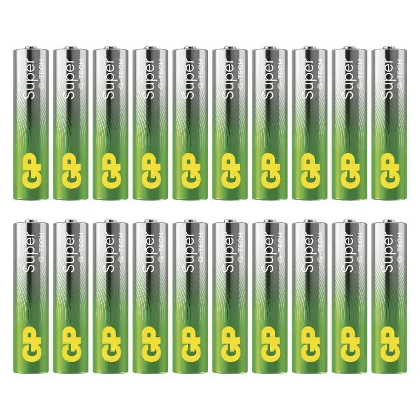 Alkalická batéria GP Super Alkaline LR03 (AAA), 20 ks