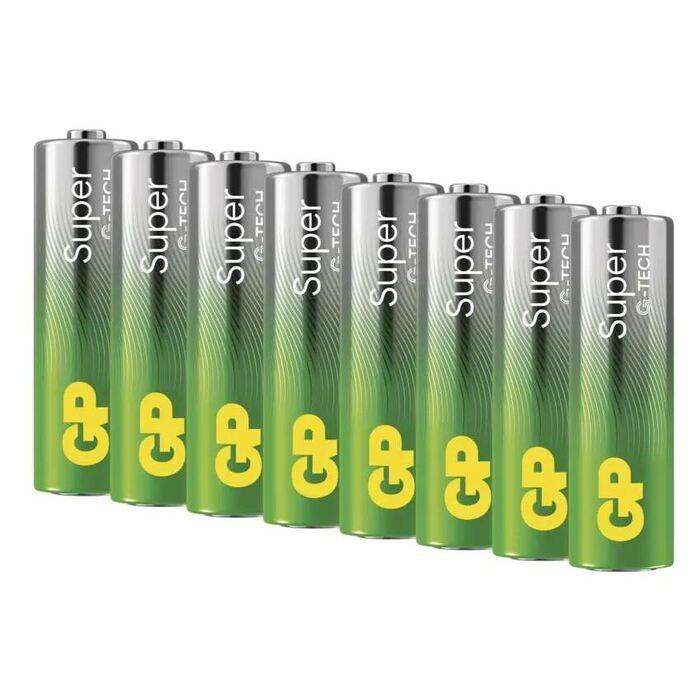 Alkalická batéria GP Super LR6 (AA), 8 ks