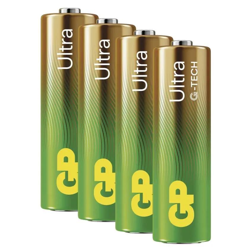 Alkalická batéria GP Ultra LR6 (AA), 4 ks