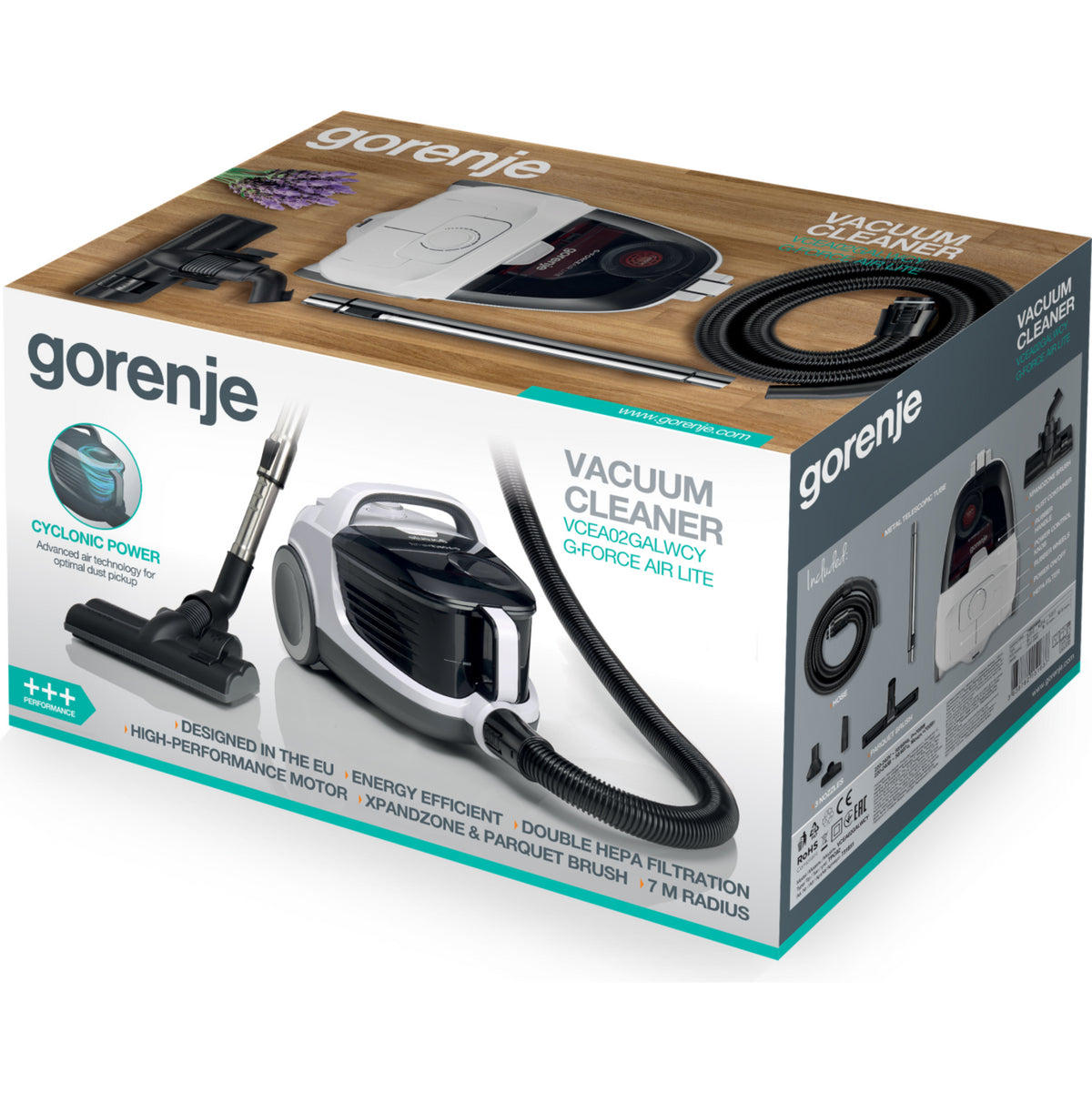 Bezvreckový vysávač Gorenje VCEA02GALWCY VYBALENÉ