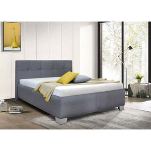 Čalúnená posteľ Mary XXL 180x200, sivá, vrátane matraca II. akosť