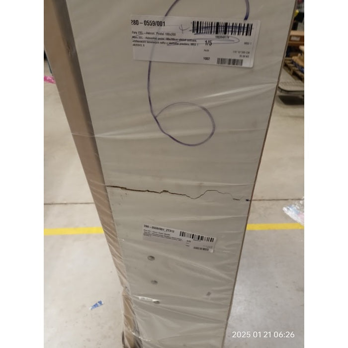 Čalúnená posteľ Mary XXL 180x200, sivá, vrátane matraca II. akosť