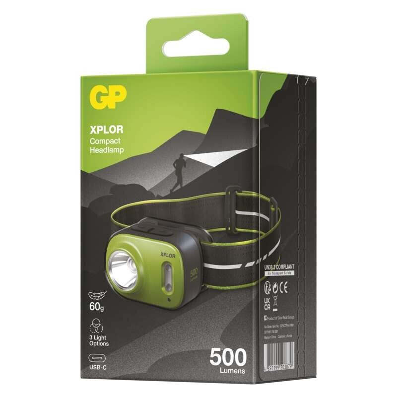 Čelovka GP Xplor PHR17, LED, 500 lm VYBALENÉ