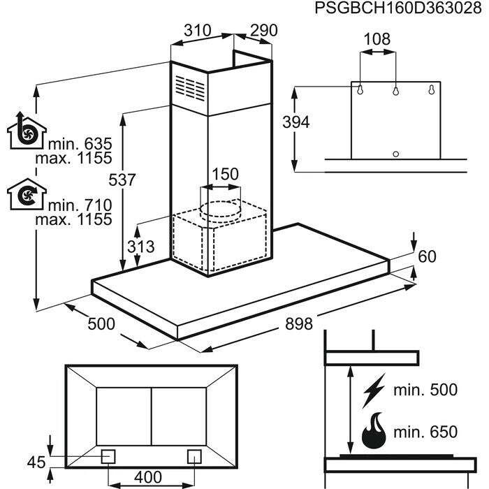 Digestor AEG DBB5960HM VYBALENÉ