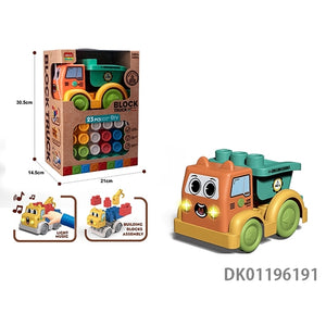 DIY Block Truck 191, 23 kociek, bioplast, svetlá + hudba