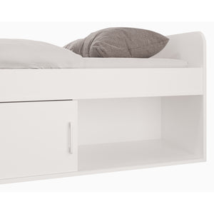 Dřevěná postel Branco 180x200, bílá, bez matrace a roštu ROZBALENÉ