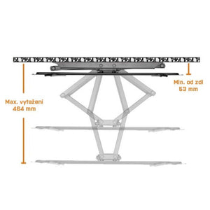 Držiak TV MKF 17DP641, do 80", 40kg, výsuvný VYBALENÉ