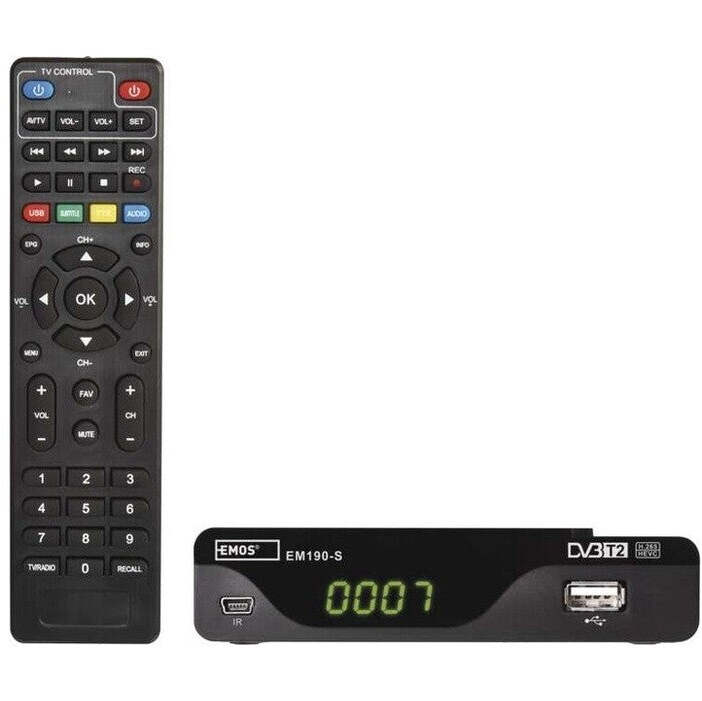 EMOS EM190-S HD HEVC H265 (DVB-T2) VYBALENÉ