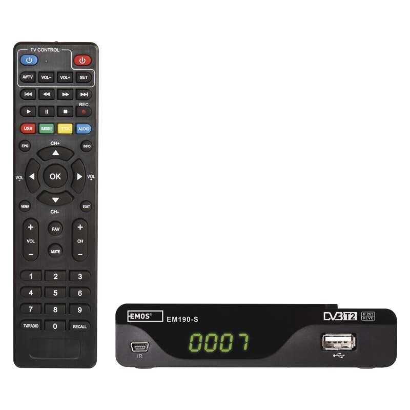 EMOS EM190-S HD HEVC H265 (DVB-T2) VYBALENÉ