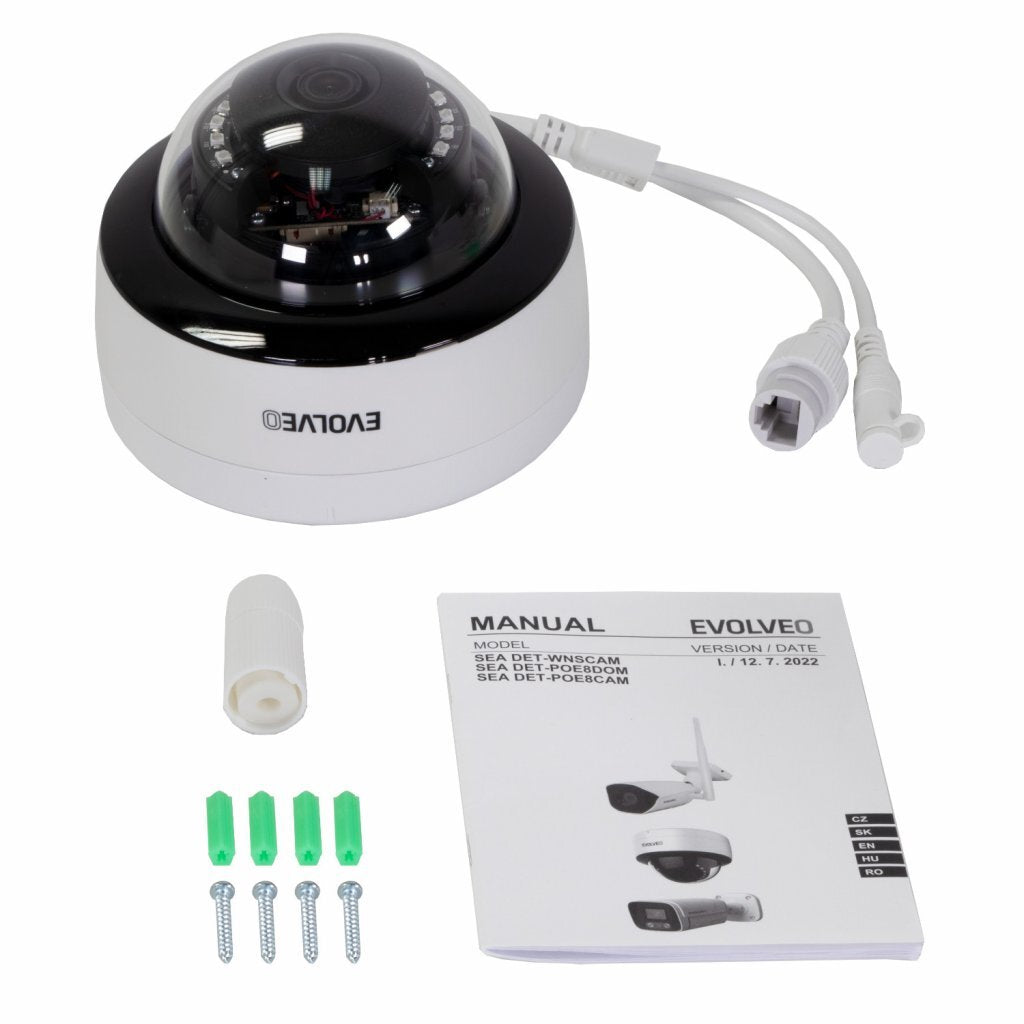 EVOLVEO Detektív POE8 SMART kamera antivandal POE / IP VYBALENÉ