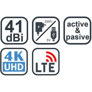 Evolveo Xany 2C LTE TV anténa 41dBi aktívna izbová POŠKODENÝ OBAL