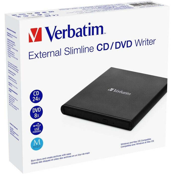 Externá CD/DVD mechanika Verbatim Slimline, 2.0 (53504) VYBALENÉ