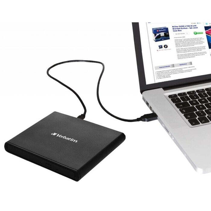 Externá CD/DVD mechanika Verbatim Slimline, 2.0 (53504) VYBALENÉ
