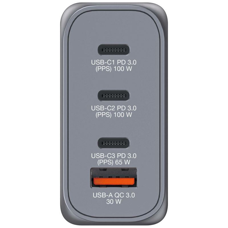 GaN nabíjačka Verbatim 100W, 2xUSB-C PD/USB-A QC 3.0