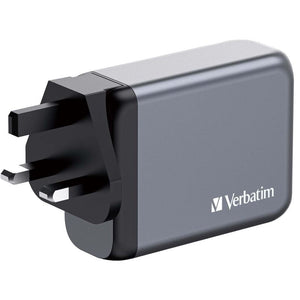 GaN nabíjačka Verbatim 100W, 2xUSB-C PD/USB-A QC 3.0