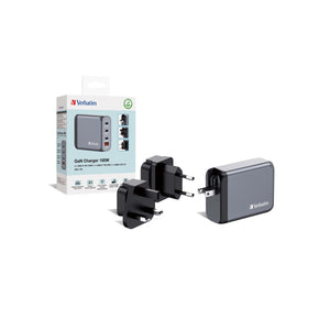 GaN nabíjačka Verbatim 100W, 2xUSB-C PD/USB-A QC 3.0