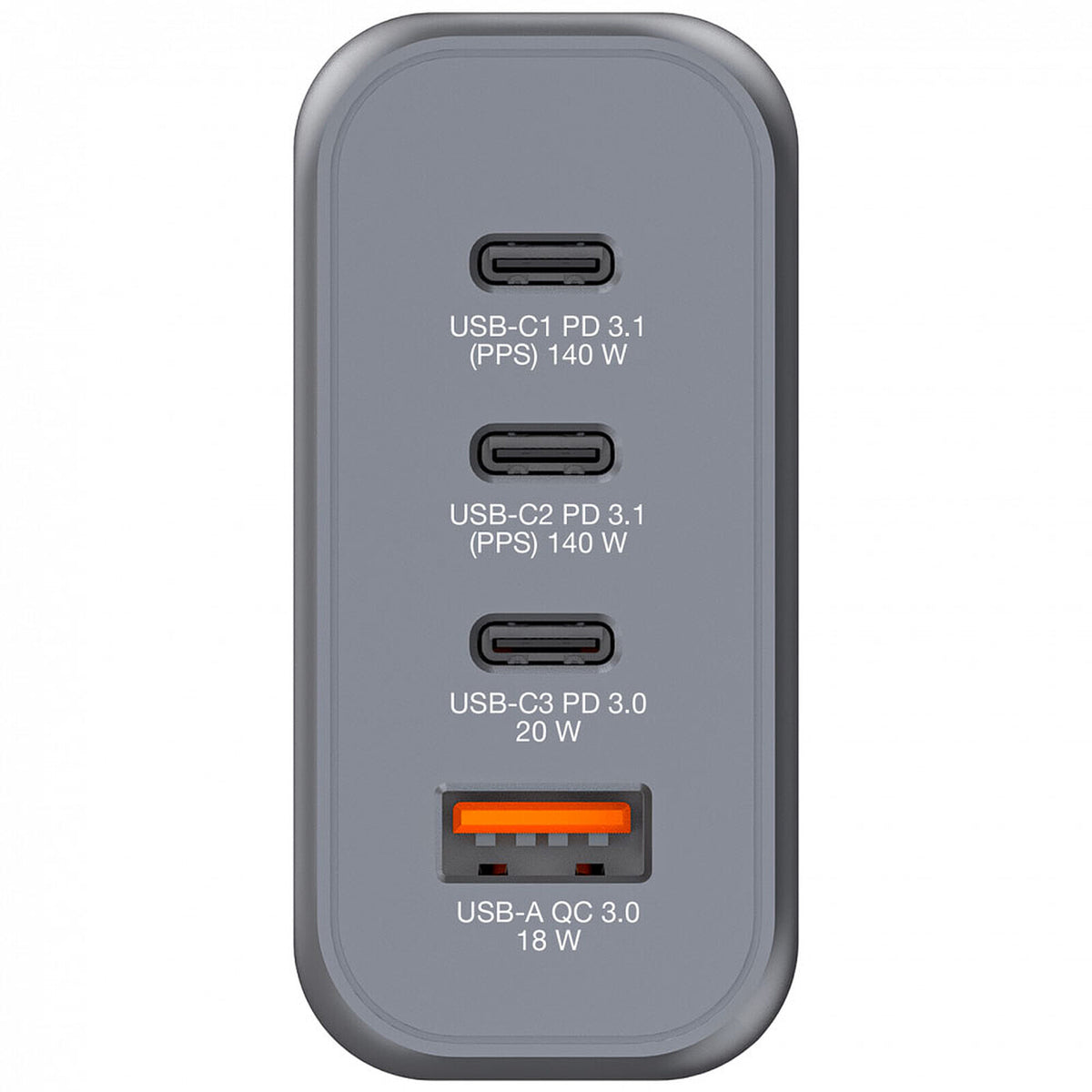 GaN nabíjačka Verbatim 140W, 2xUSB-C PD/USB-A QC 3.0