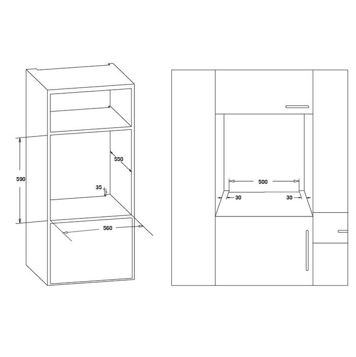 Heinner Vestavná trouba,A,7f,60cm,56l,nerez