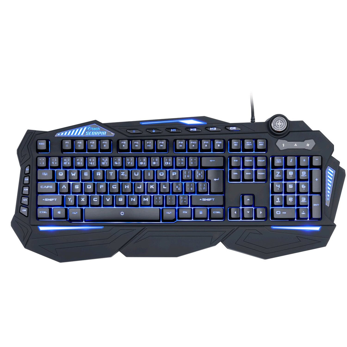 Herná klávesnica C-TECH Scorpia V2 (GKB-119), USB, čierna