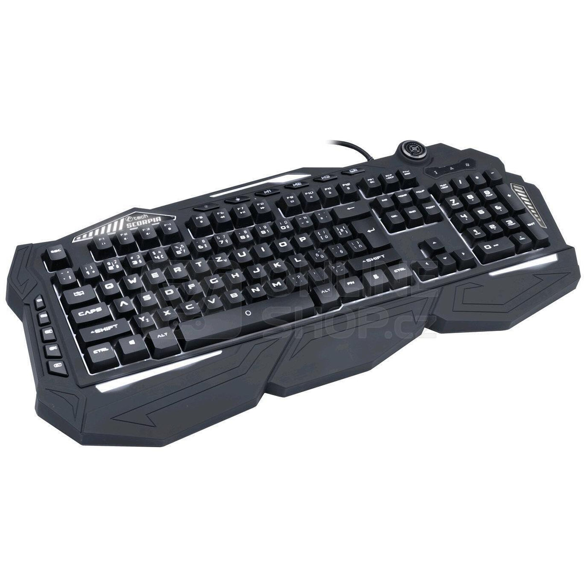 Herná klávesnica C-TECH Scorpia V2 (GKB-119), USB, čierna