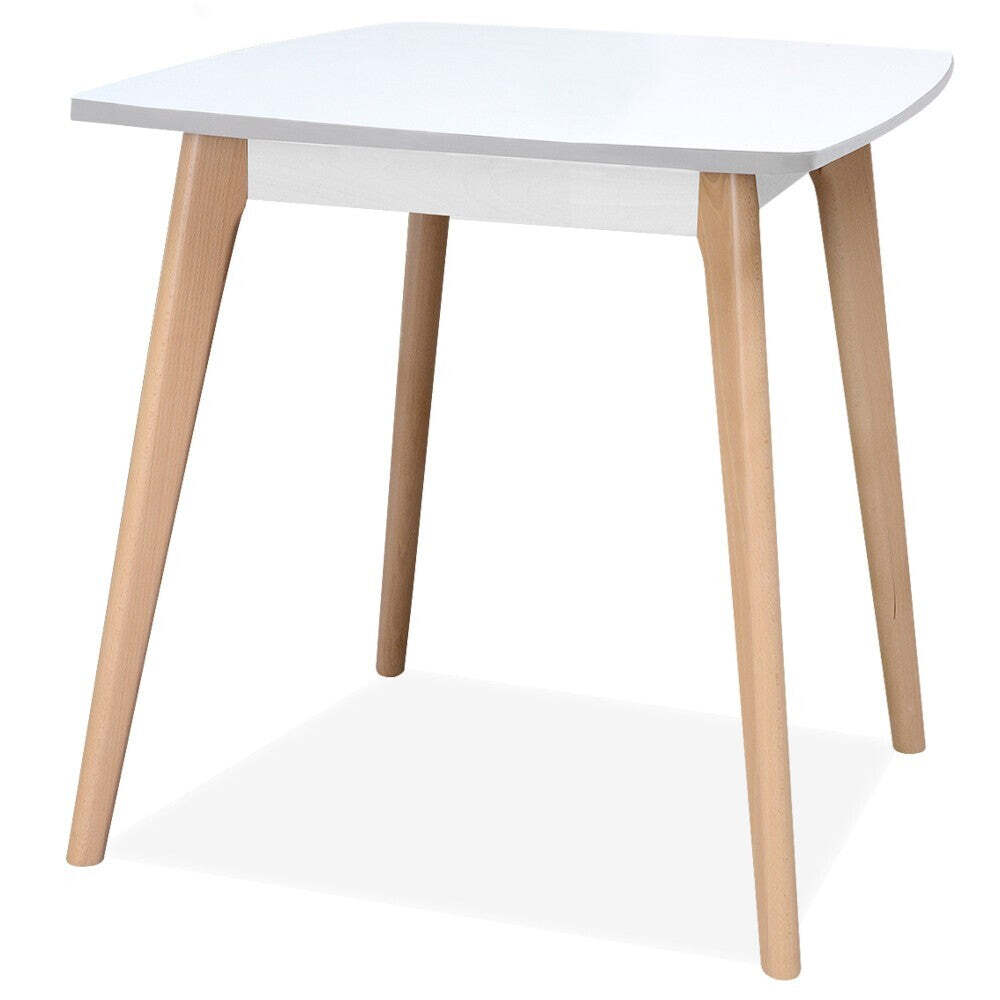 Jedálenský stôl Endever 85x76x85 cm (biela, buk) II. akosť