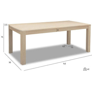 Jedálenský stôl Pastore 140x75x90 cm (dub)