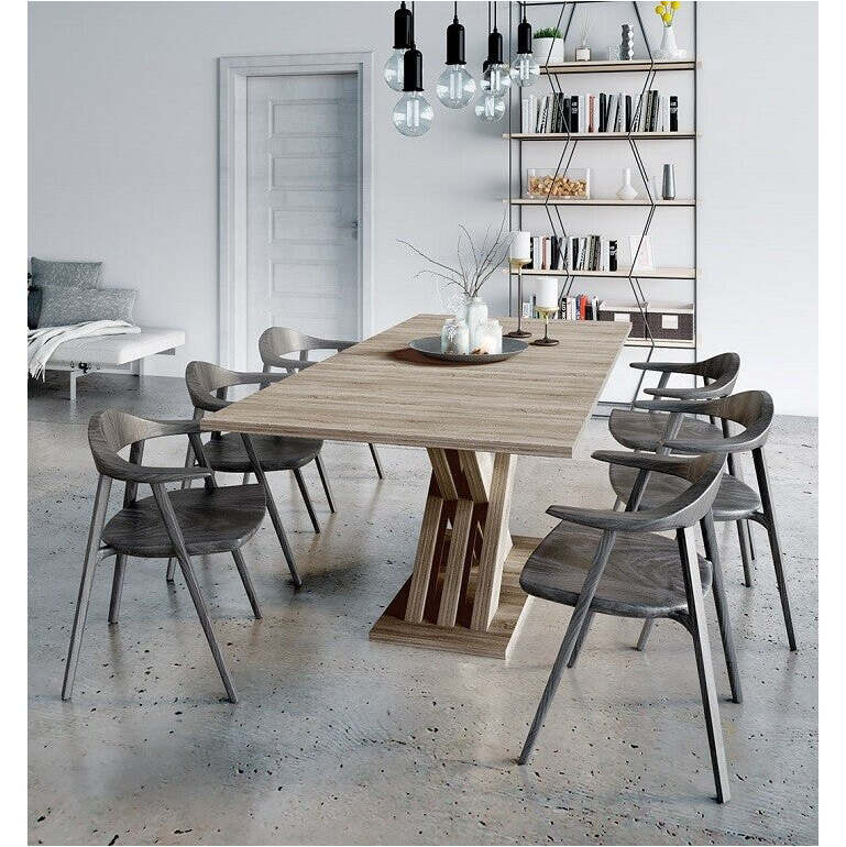 Jedálenský stôl rozkladací Ettore 160-200x75x90 cm (dub sonoma) II. akosť