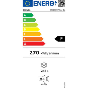Jednodverová chladnička Daewoo CFS0332EWMA0-EU