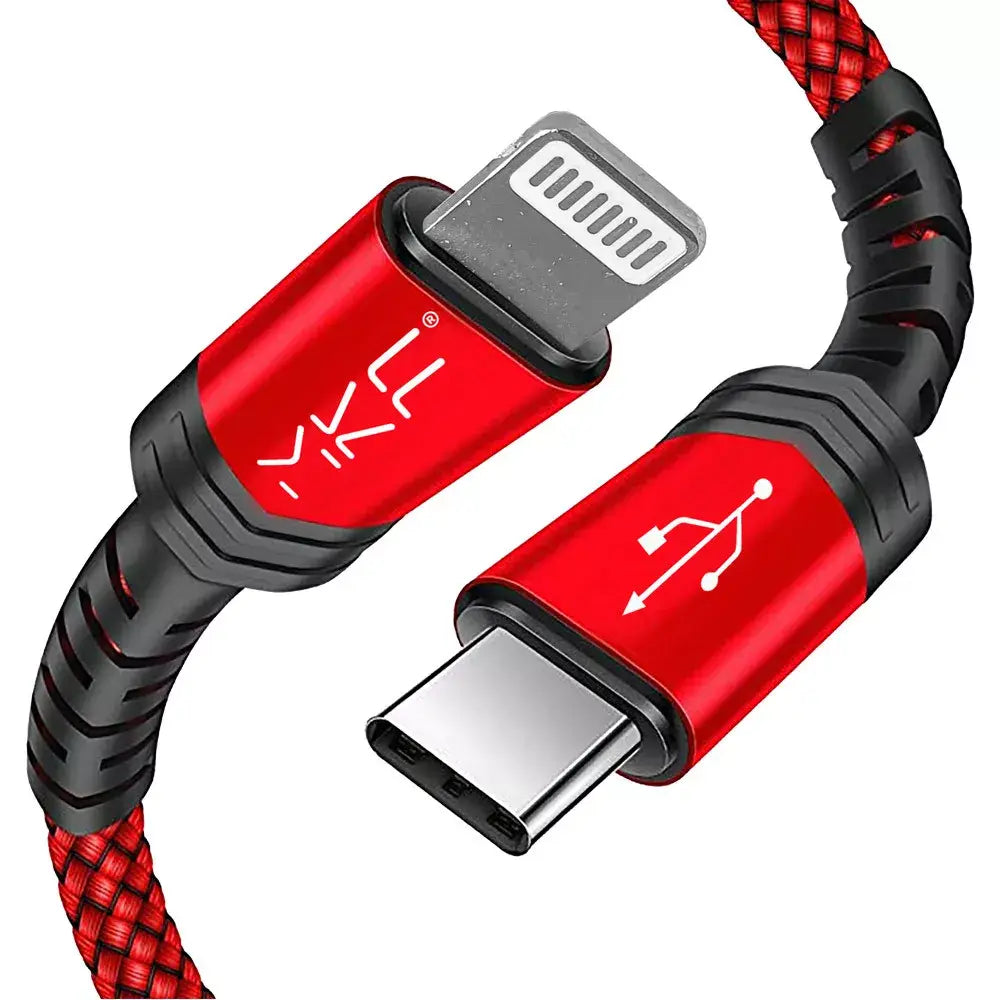 Kábel USB-C, na Lightning, 20W, 2A, 1,2m, červená VYBALENÉ