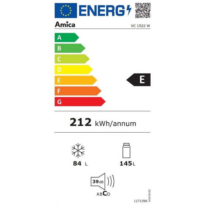 Kombinovaná chladnička Amica VC 1522 W