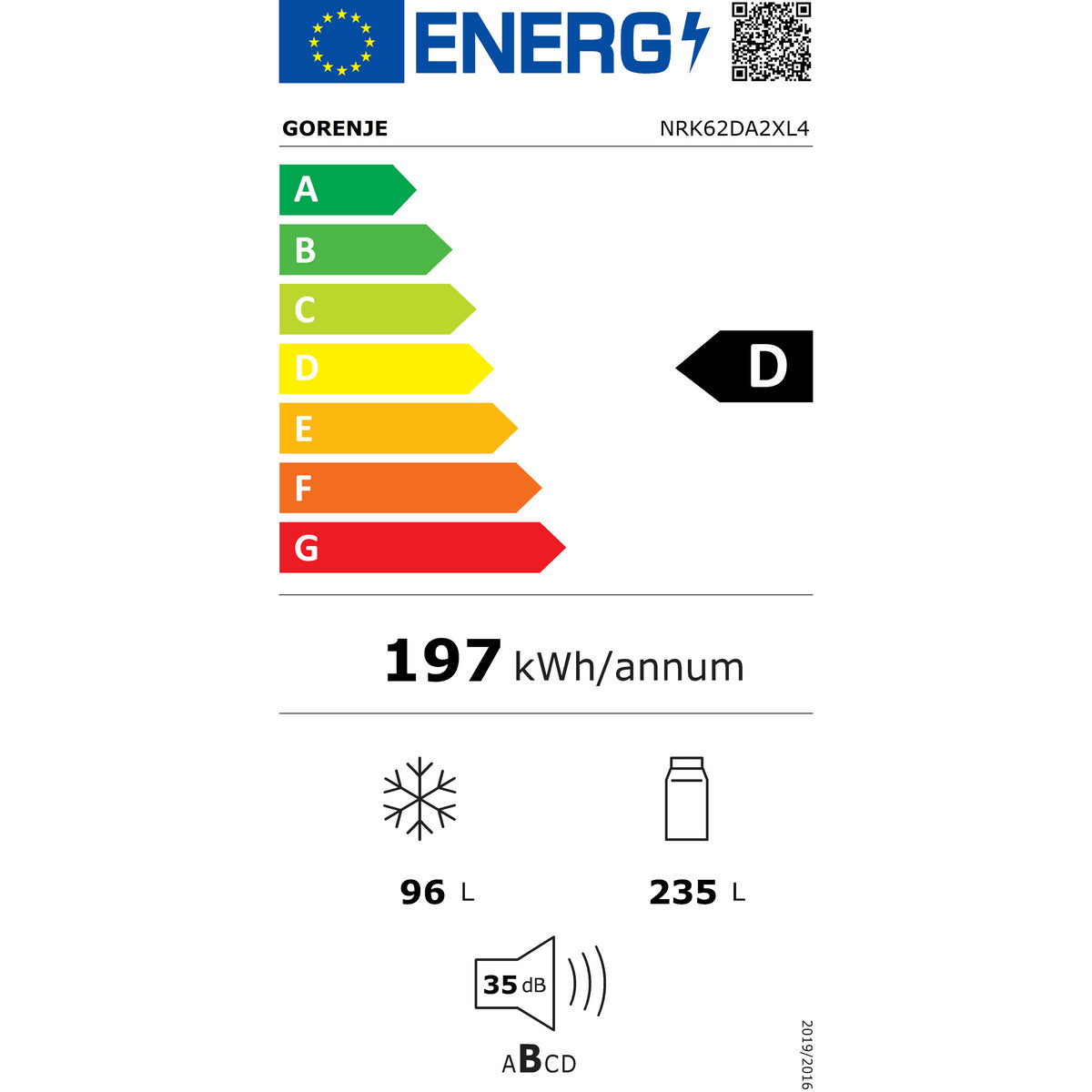 Kombinovaná chladnička Gorenje NRK62DA2XL4 VYBALENÉ