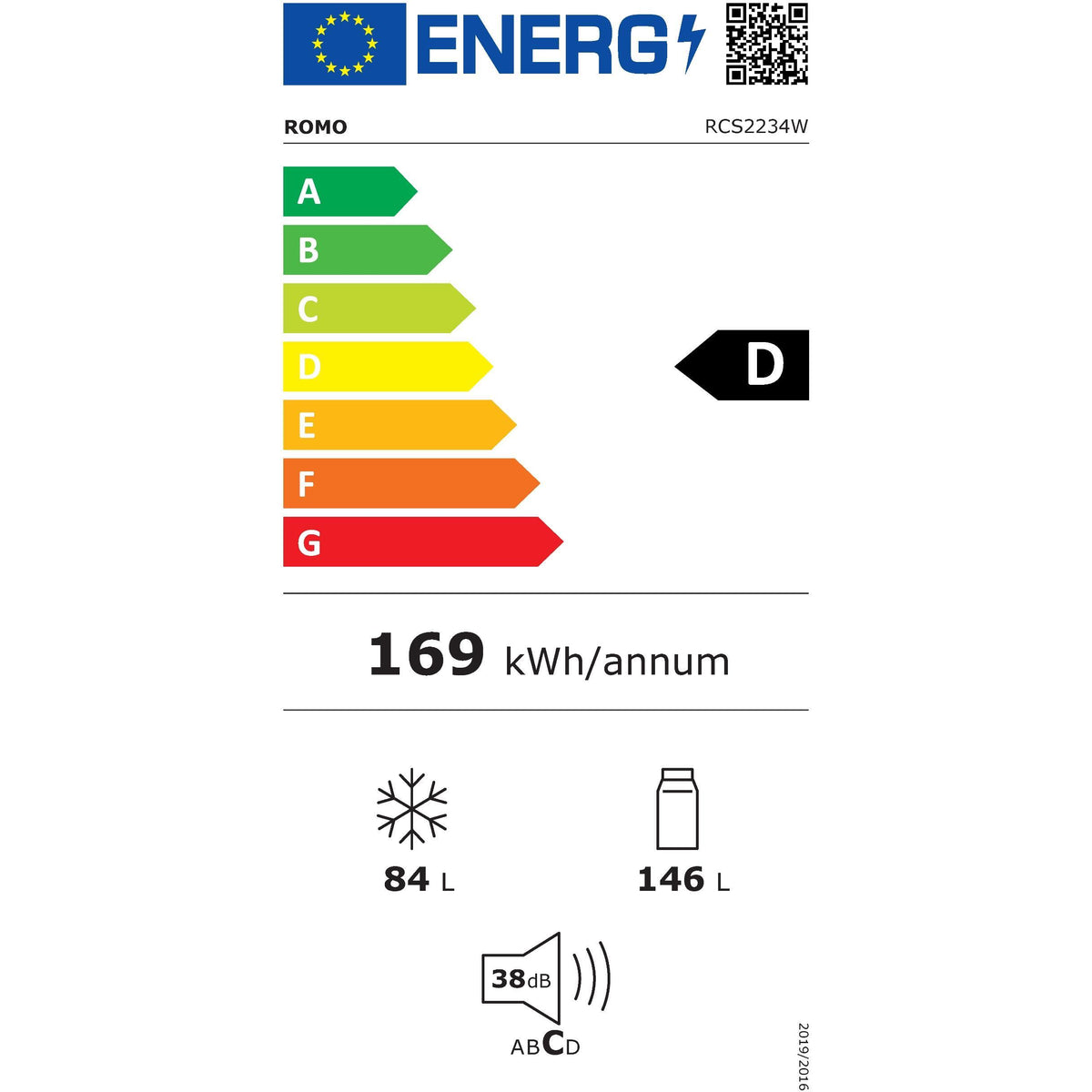Kombinovaná chladnička Romo RCS2234W