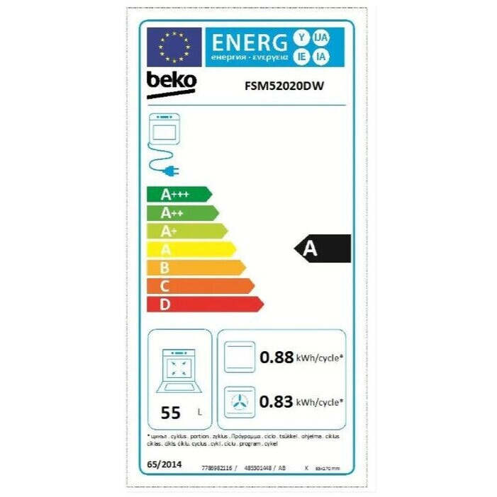 Kombinovaný sporák Beko FSM52020DW, 50 cm