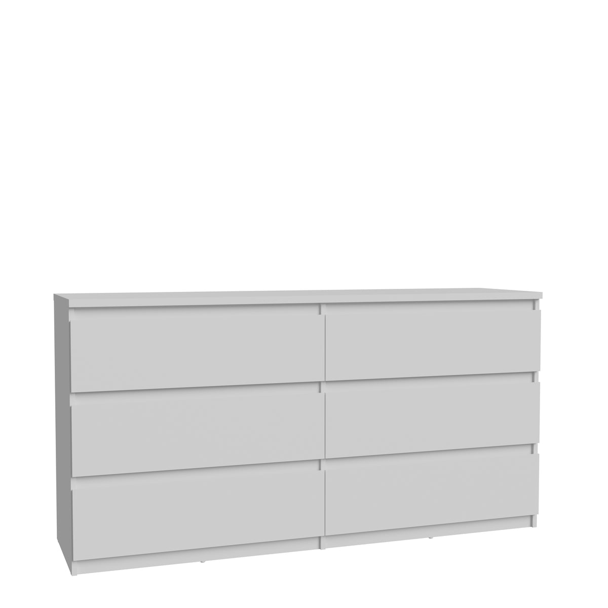 Komoda Chalk (6x zásuvka, biela) ROZBALENÉ