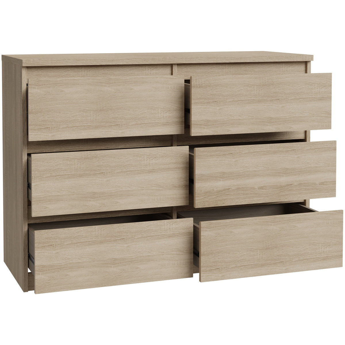 Komoda Chalk (6x zásuvka, dub sonoma) ROZBALENÉ