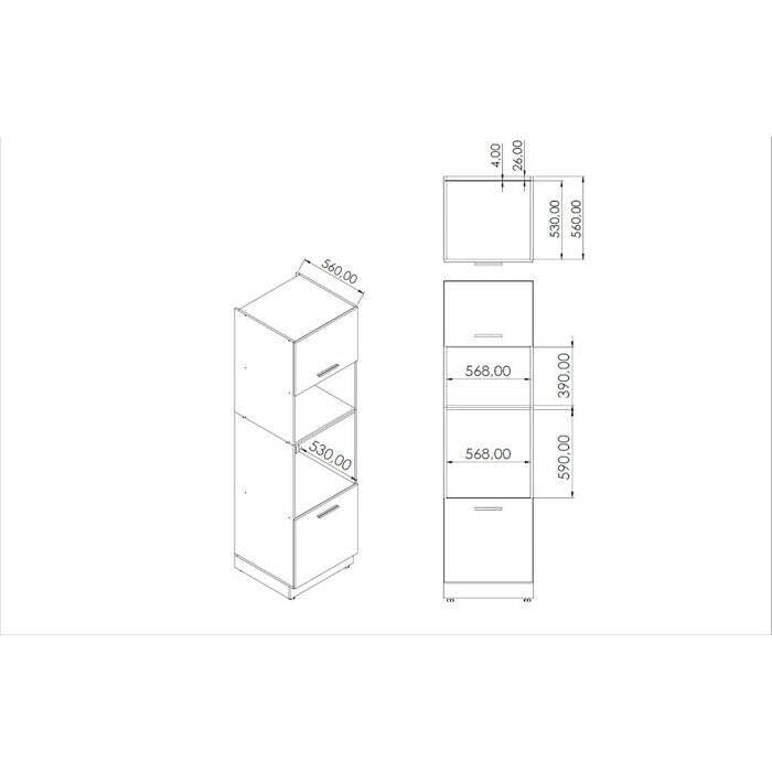 Kuchynská linka Mindy 320 cm (sivá matná) II. akosť