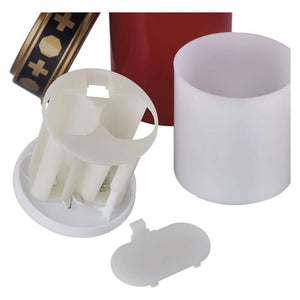 LED náhrobná sviečka Emos DCCV19, červená, časovač VYBALENÉ