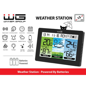 Meteostanica Winner Group Catbrella WG4, bezdrôtová, čierna VYBALENÉ