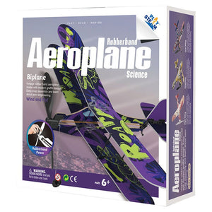 Model lietadla PLAYSTEM Rubber Band - Biplane/P-40 Warhawk