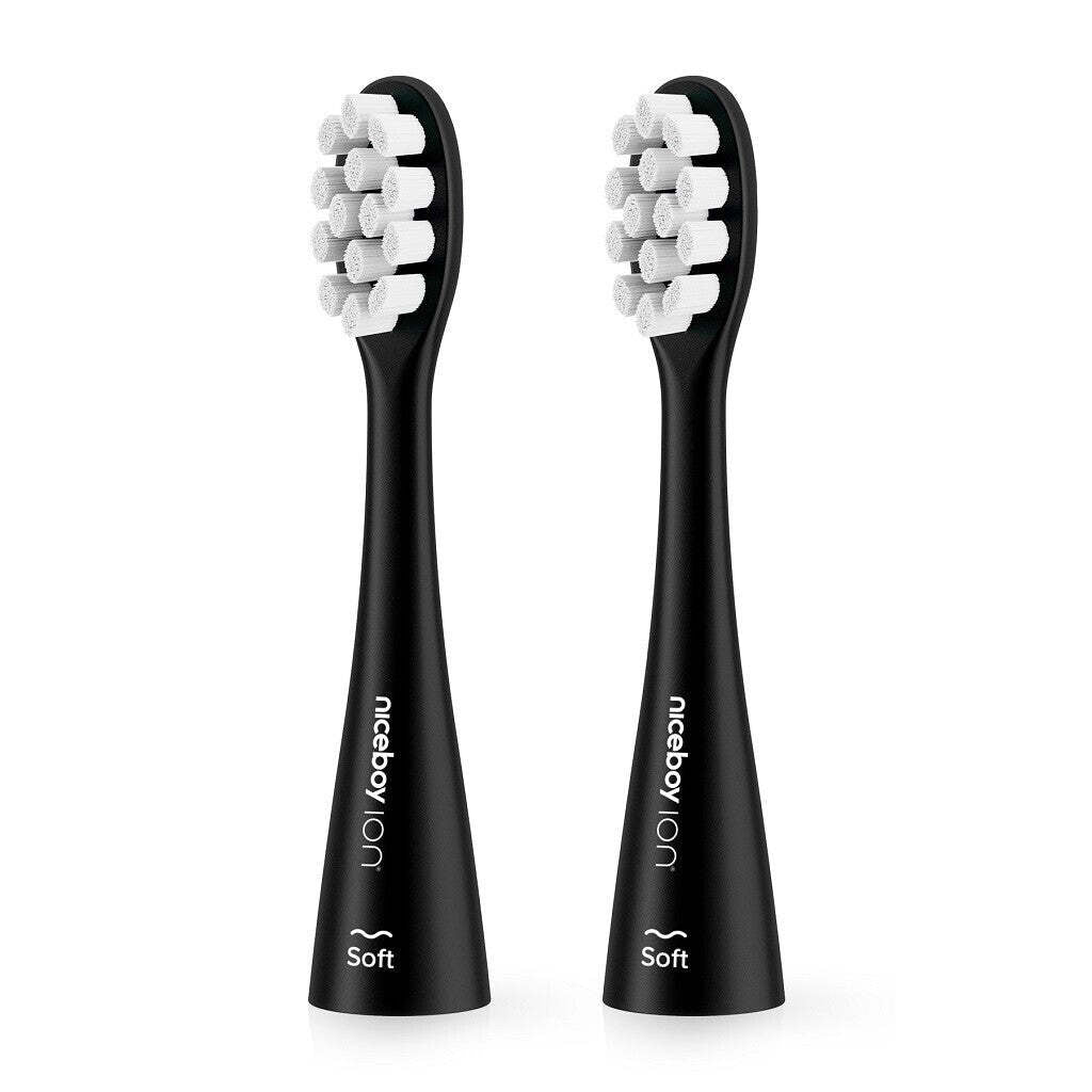 Náhradné kefky Niceboy ION Sonic Soft black, 2ks VYBALENÉ