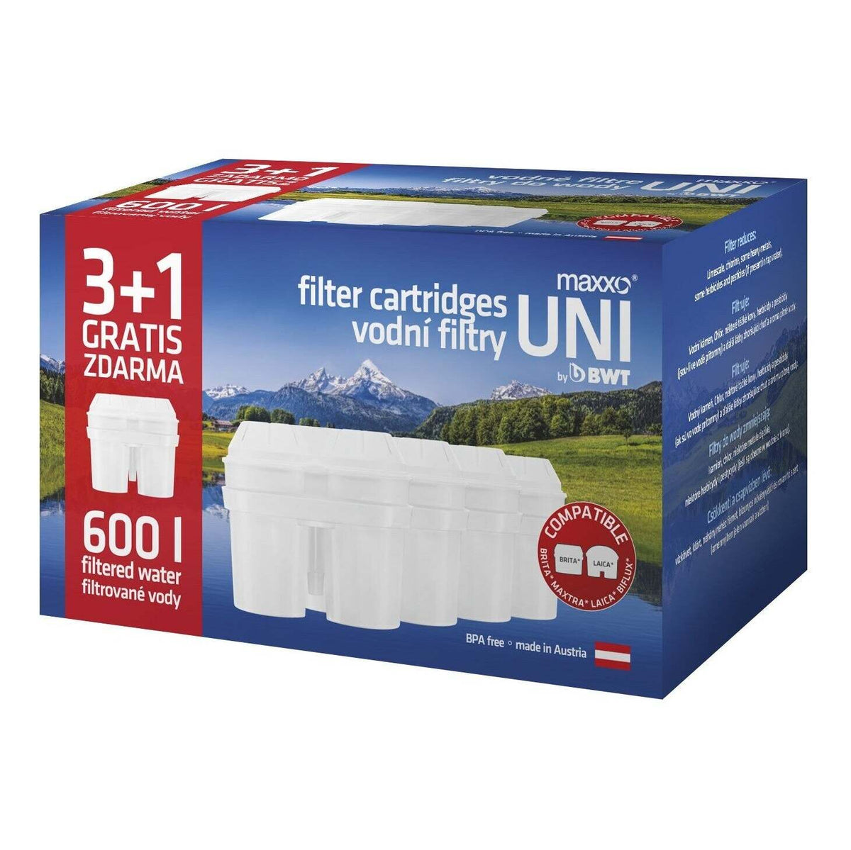 Náhradné vodné filtre MAXX, 3 + 1 VYBALENÉ