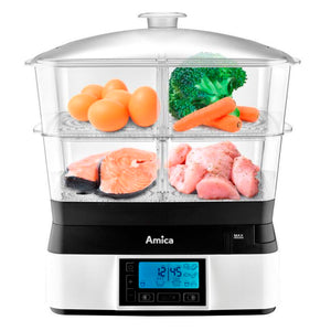 Parní hrnec Amica LCD display, 11L, 6 programů