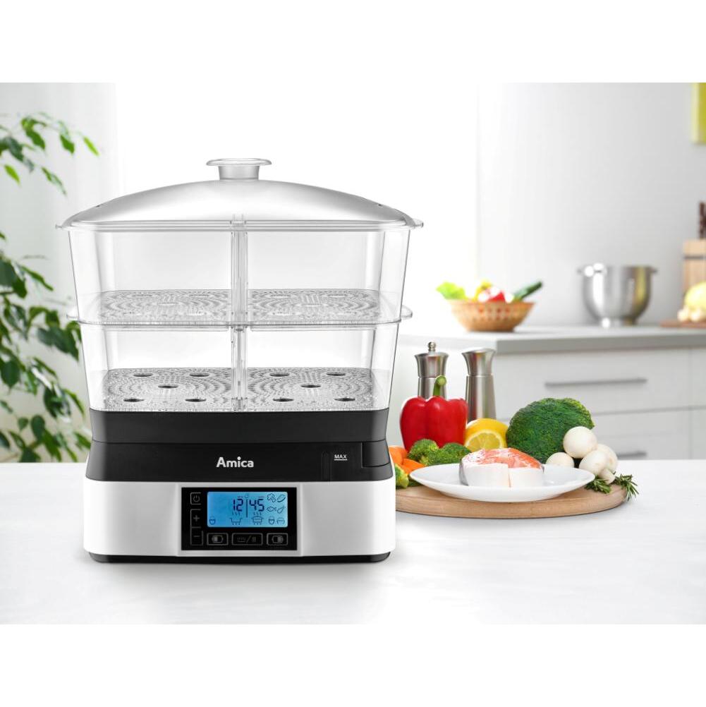 Parní hrnec Amica LCD display, 11L, 6 programů