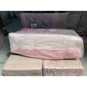 Postel Boxspring Frederic 180x200, šedá,dub, vč.matrace a topper II. akosť