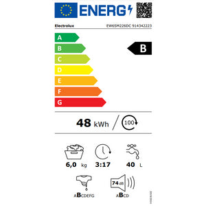 Práčka s predným plnením Electrolux EW6SM226DC, 6 kg