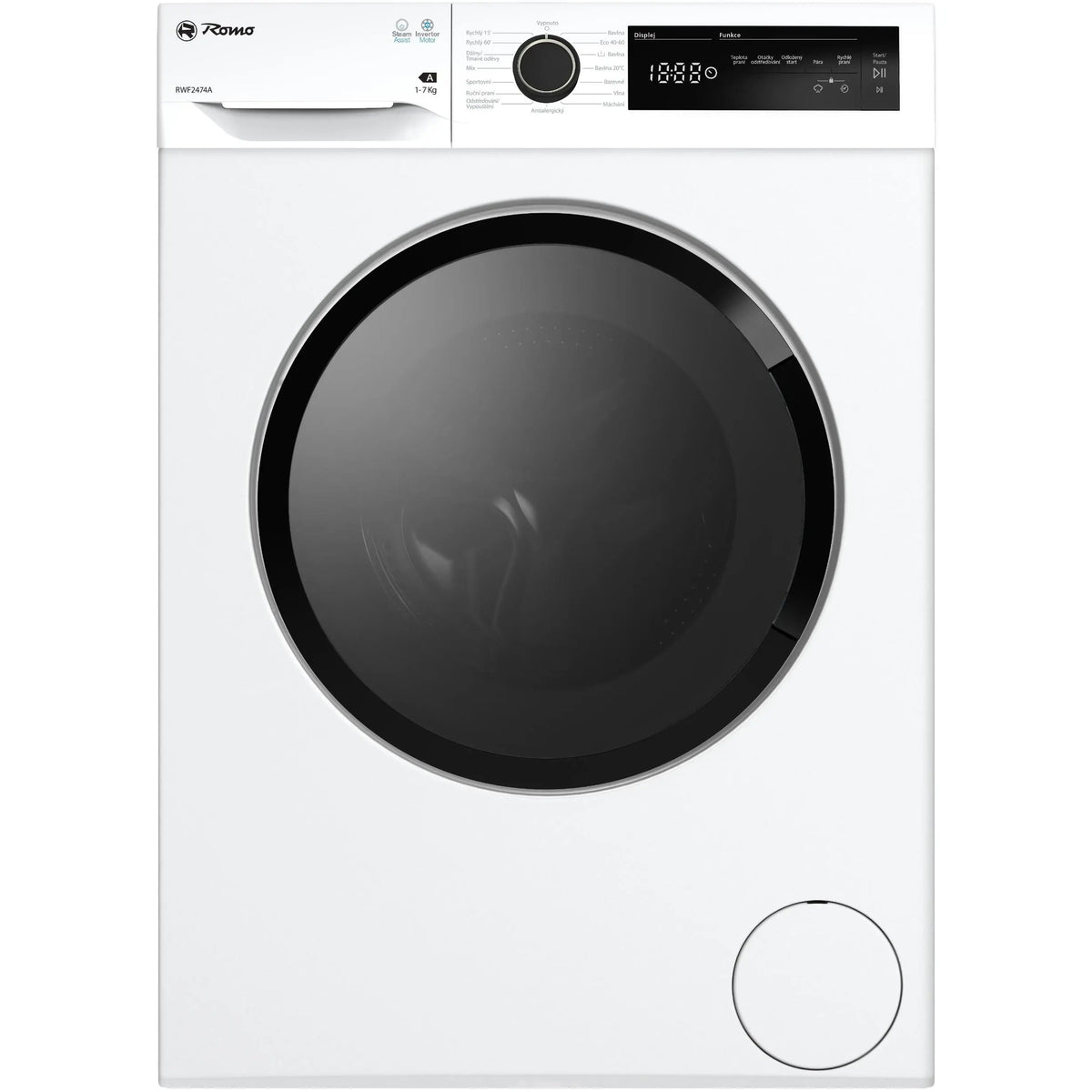 Práčka s predným plnením Romo RWF2474A, A, 7kg VYBALENÉ