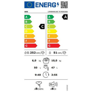 Práčka so sušičkou AEG L9WBAN61BC, 10/6kg VYBALENÉ